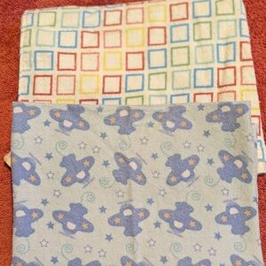 Blue Space-Themed Baby Blanket